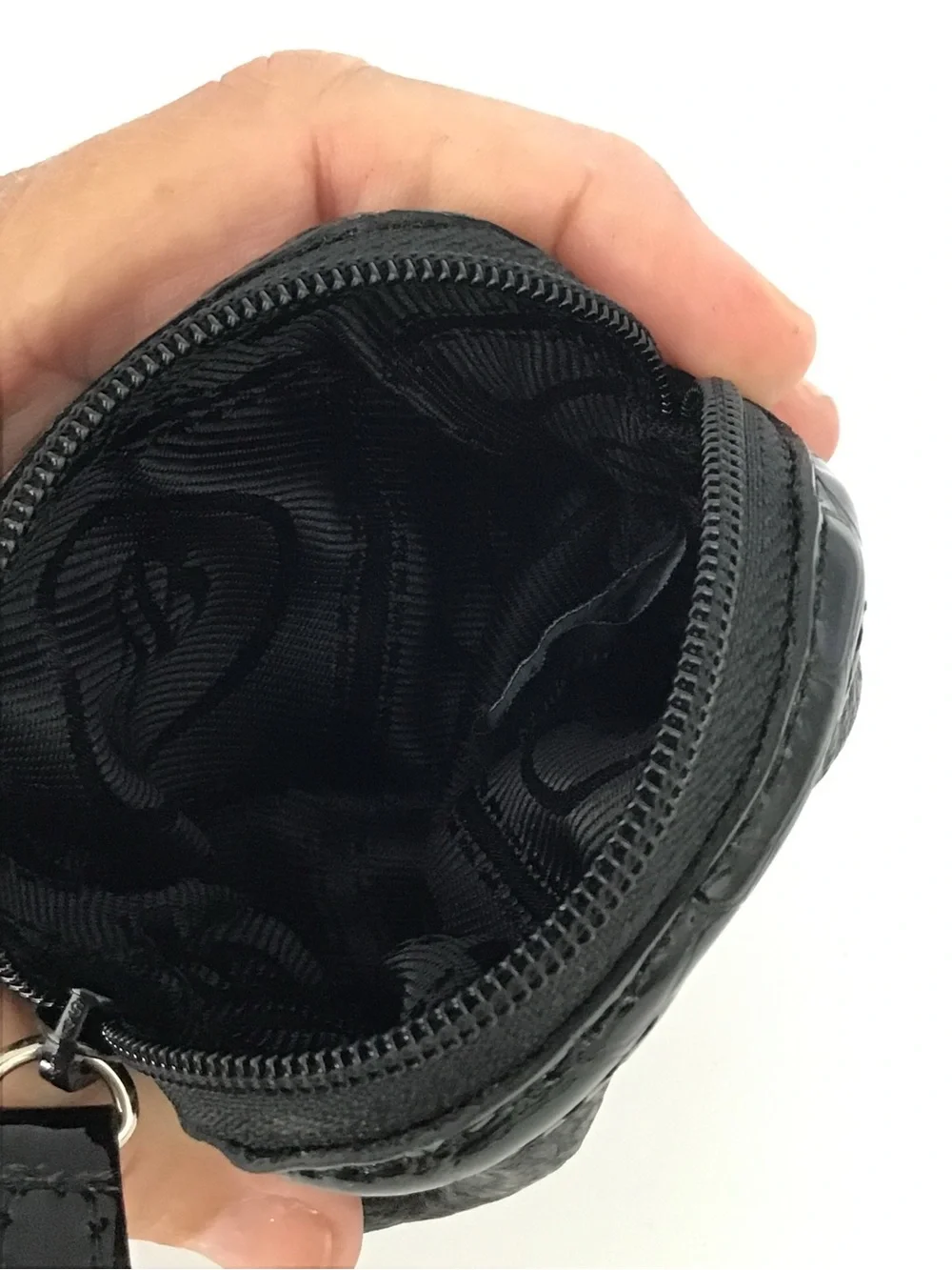 Brighton Black Leather Heart Accent Coin Pouch